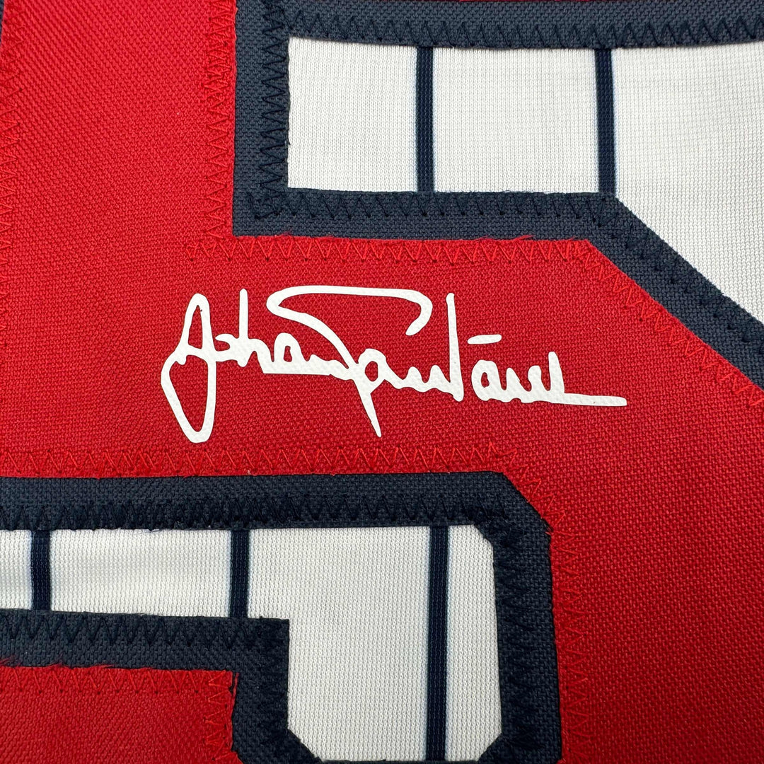 Facsimile Autographed Johan Santana Minnesota Pinstripe Reprint Jersey Men's XL