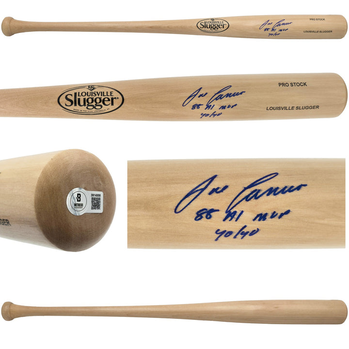 Jose Canseco Auto Blonde L Slugger Pro Stock Baseball Bat "88 MVP 40/40" Beckett