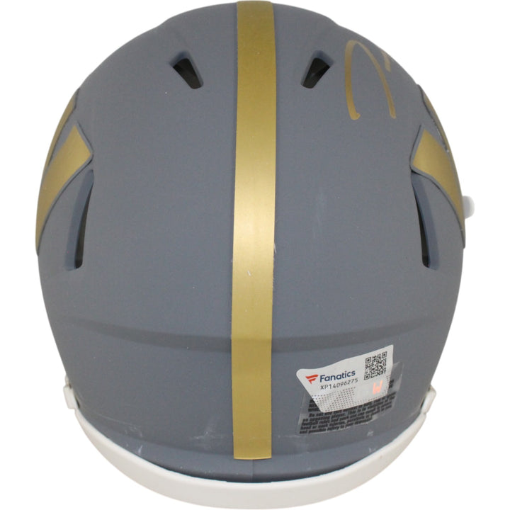 Jayden Daniels Signed Washington Commanders Mini Helmet Slate Fanatics 51026