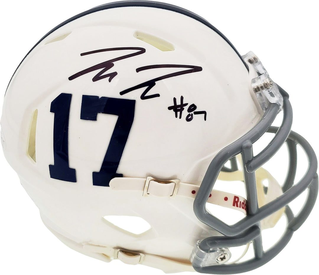 Pat Freiermuth Signed Penn State Nittany Lions White Speed Mini Helmet Beckett