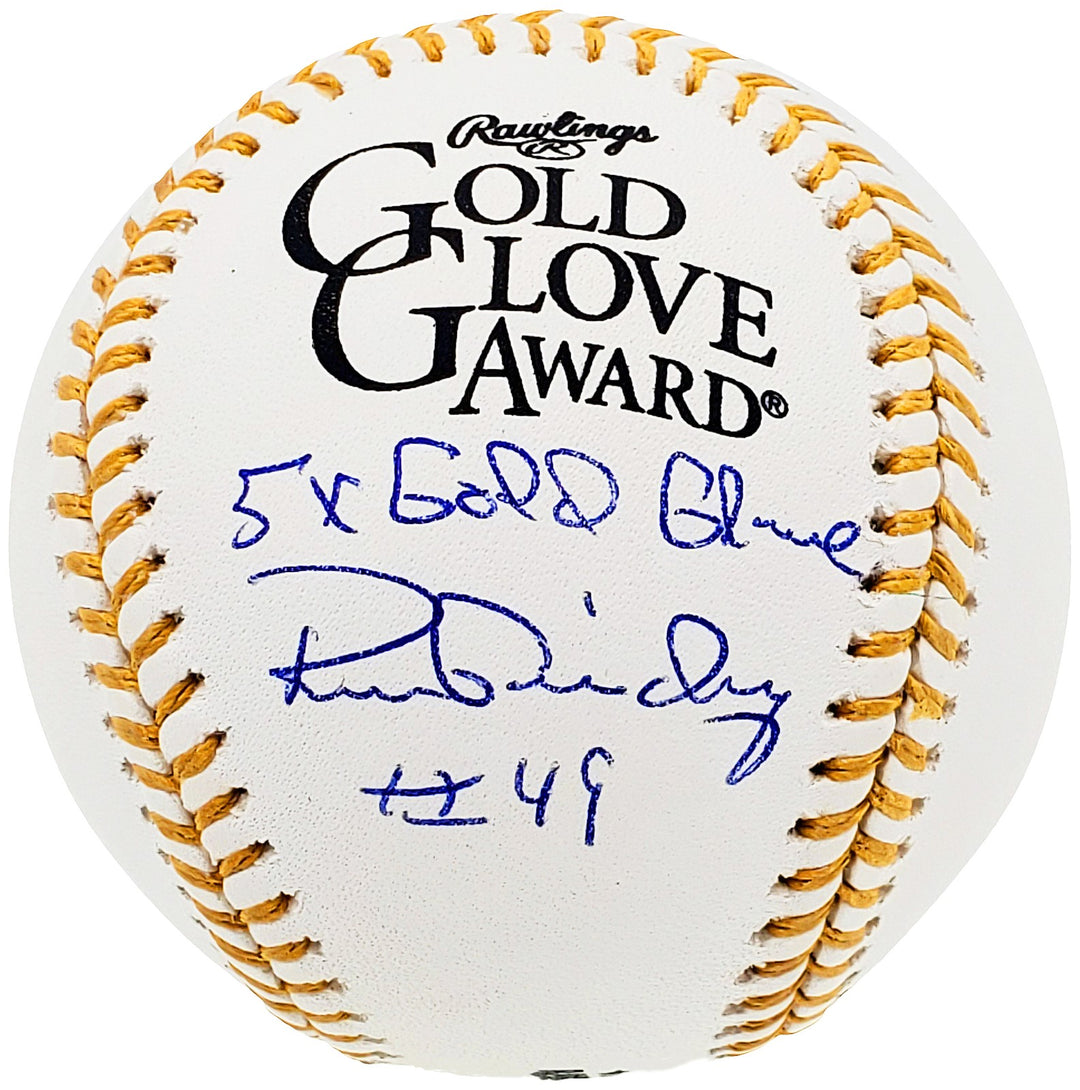 Ron Guidry Signed Official Gold Glove Baseball Yankees "5X Gold Glove" Beckett