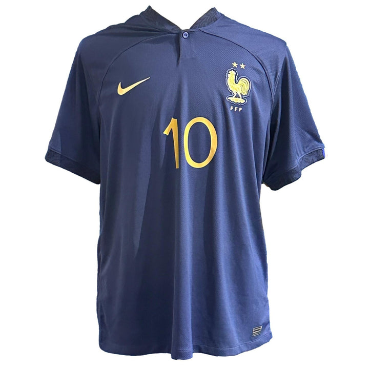 Kylian Mbappé Autographed 2022 France Nike Jersey Panini Authentic COA Navy Blue