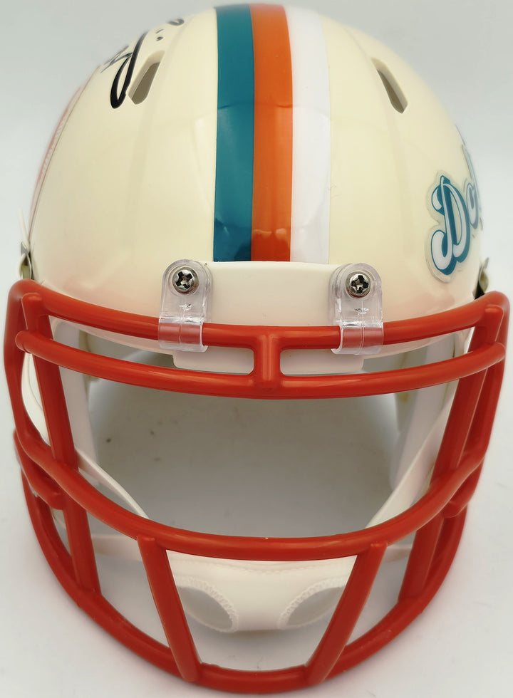 Ricky Williams Signed Miami Dolphins Cream Retro Speed Mini Helmet JSA