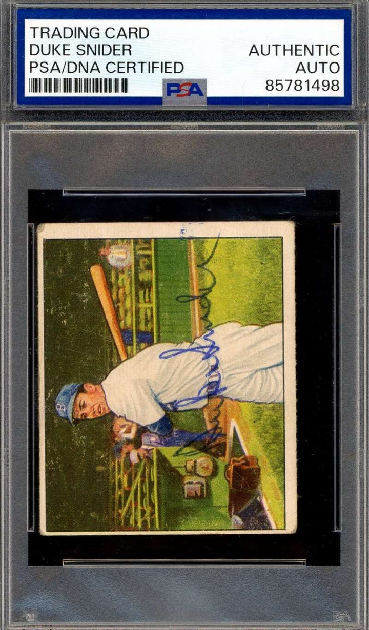 Duke Snider PSA DNA Vintage Signed 1950 Bowman Autograph