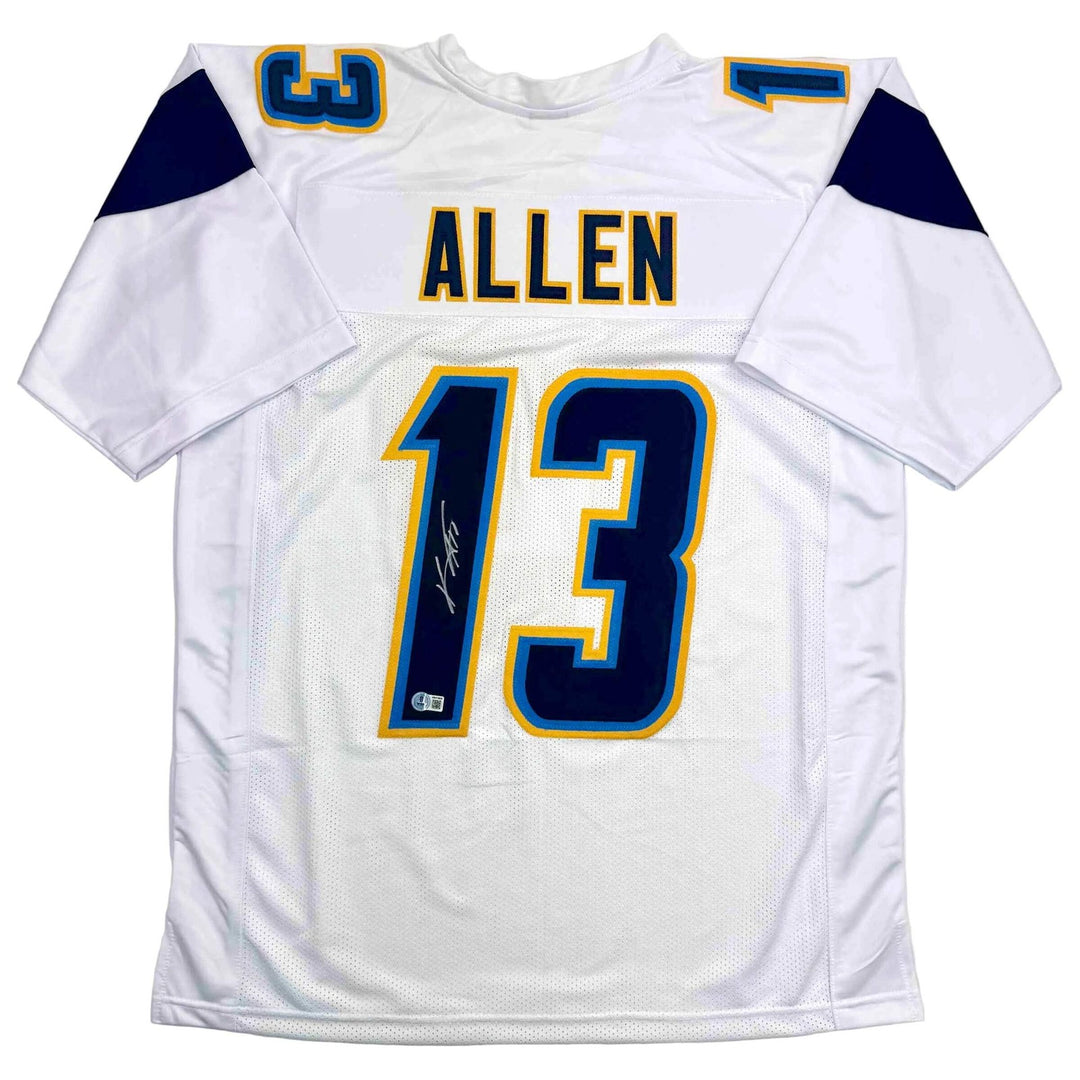 Autographed/Signed Keenan Allen Los Angeles LA White Football Jersey JSA COA