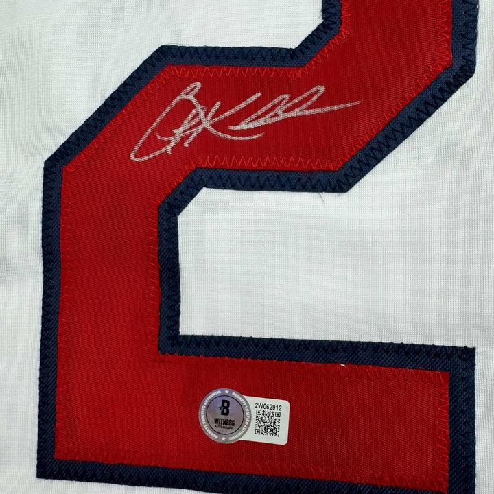 Autographed/Signed Corey Kluber Cleveland White Jersey Beckett BAS COA