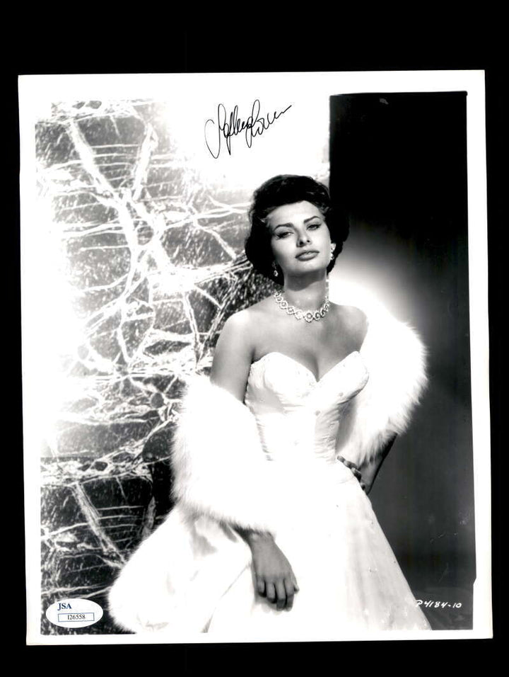 Sophia Loren JSA Coa Signed 8x10 Photo Autograph