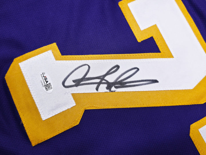 Los Angeles Lakers Dennis Rodman Signed Purple Jersey JSA QR