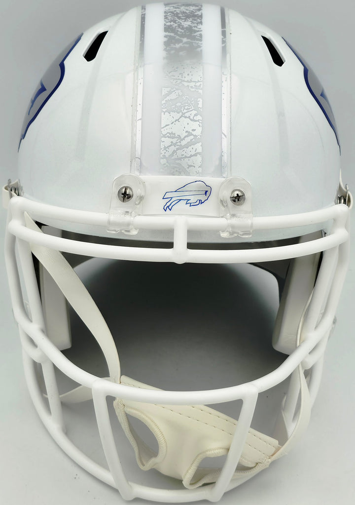 Bruce Smith Signed Bills Rivalries Full Size Speed Helmet BAS Witness