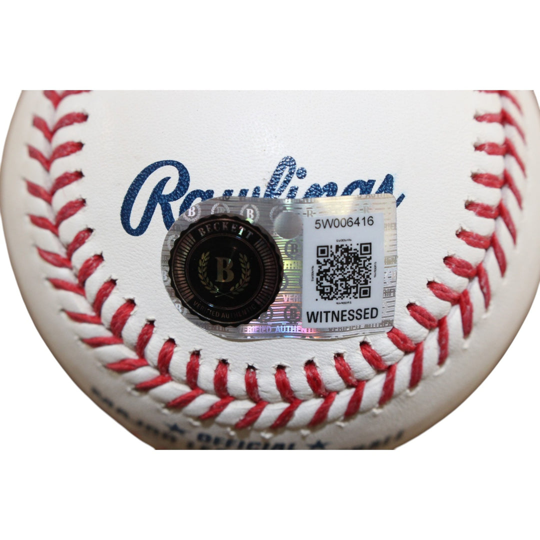 Mariano Rivera Autographed New York Yankees OML Baseball Sandman Beckett W 58238