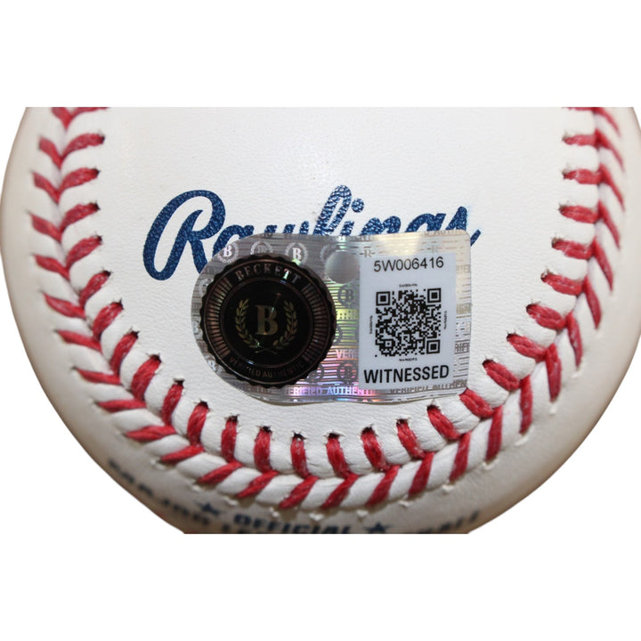 Mariano Rivera Autographed New York Yankees OML Baseball Sandman Beckett W 58238