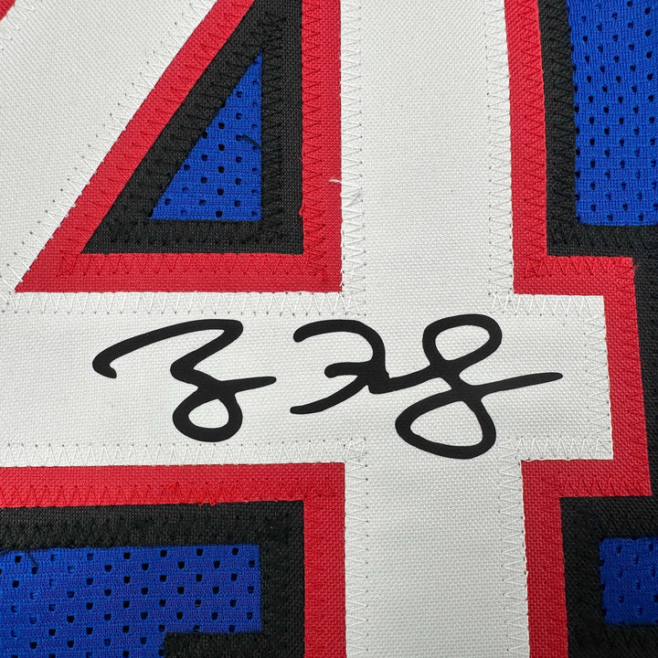 Facsimile Autographed Ryan Fitzpatrick Buffalo Blue Reprint Jersey Size Men's XL