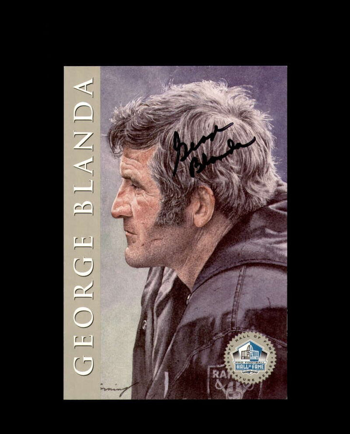 George Blanda Beckett BAS Signed 1998 HOF Hall Fame Signature Series Platinum