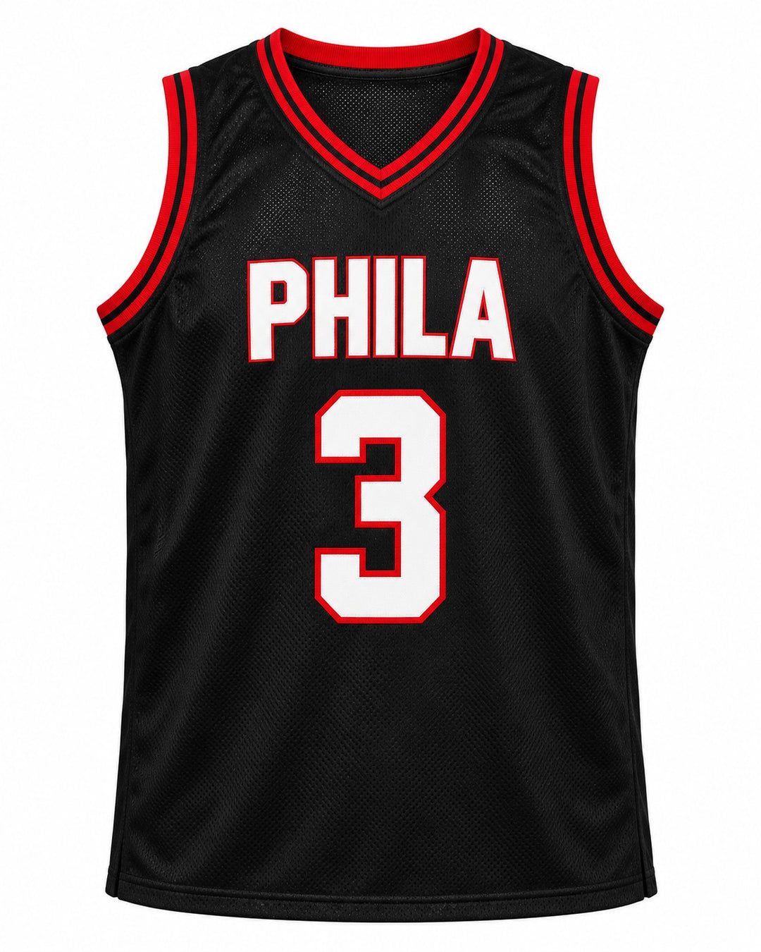 Allen Iverson Signed 76ers Black Custom Jersey JSA