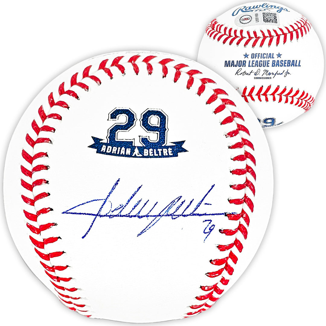 Adrian Beltre Signed Official Retirement Logo MLB Baseball Texas Rangers JSA