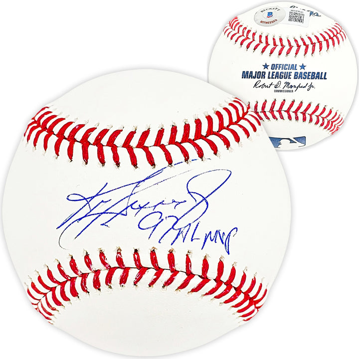 Ken Griffey Jr. Signed Official MLB Baseball Mariners "97 AL MVP" Beckett Wit