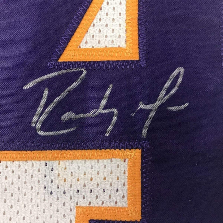 Framed Autographed/Signed Randy Moss 35x39 Minnesota White Jersey JSA COA
