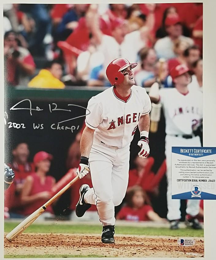 ADAM KENNEDY Signed 11x14 Photo "2002 WS Champs" Auto BAS Beckett Witness COA