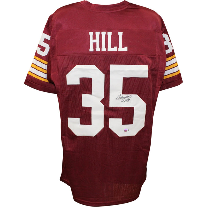 Calvin Hill Autographed Pro Style XL Red Jersey HTTR Beckett Witness 54294
