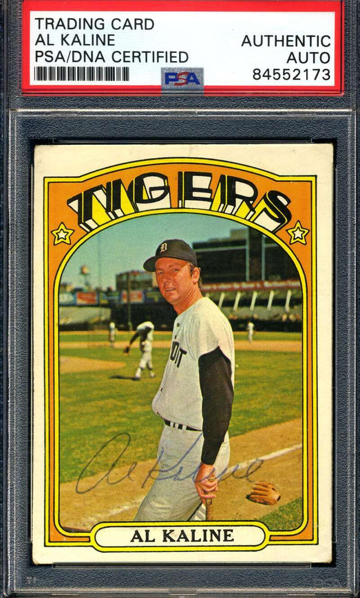 Al Kaline PSA DNA Coa Signed 1972 Topps Autograph