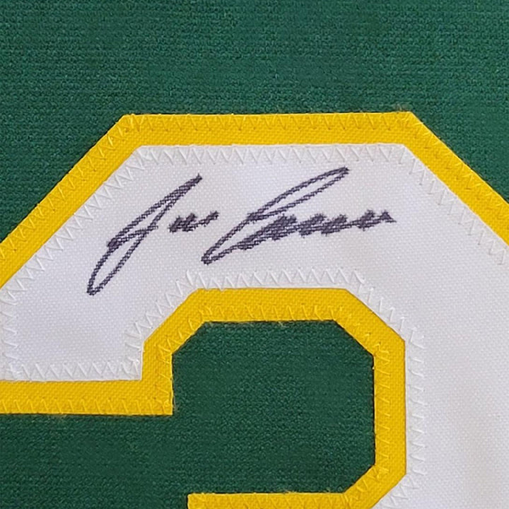FRAMED Signed JOSE CANSECO 35x39 Oakland Green Jersey JSA COA Auto