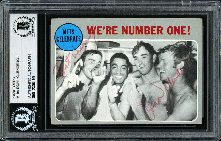 Donn Clendenon Signed 1970 Topps Card #198 New York Mets "Best Wishes" Beckett