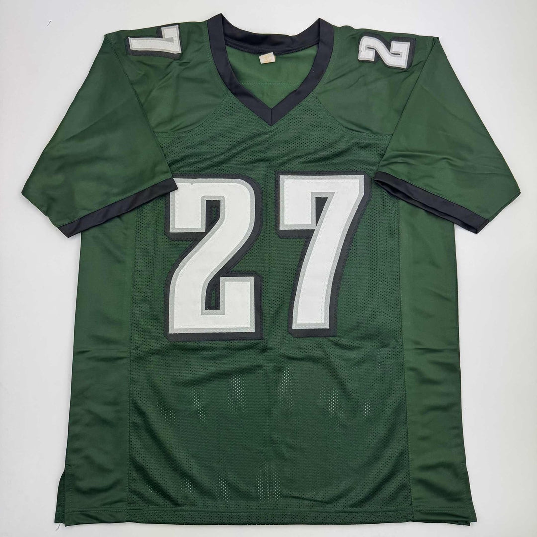 Autographed/Signed Quinyon Mitchell Philadelphia Green Jersey JSA COA