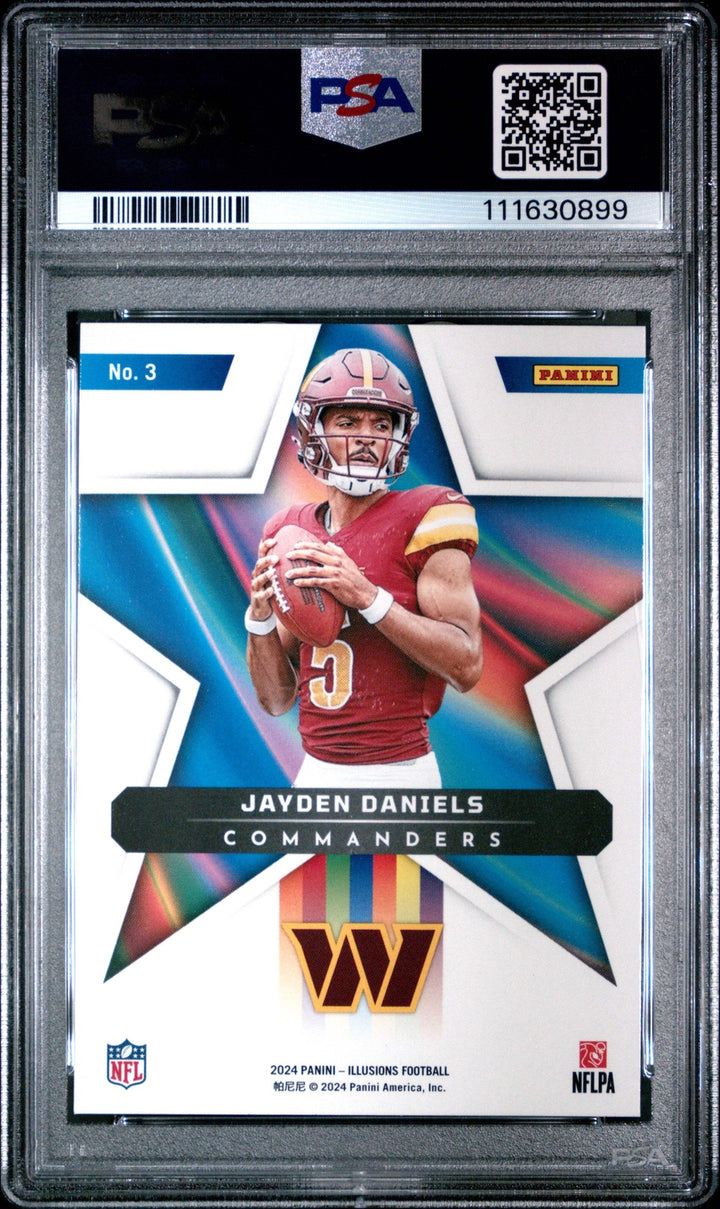 Graded 2024 Illusions Jayden Daniels #3 Shining Stars RC Football Card PSA 10