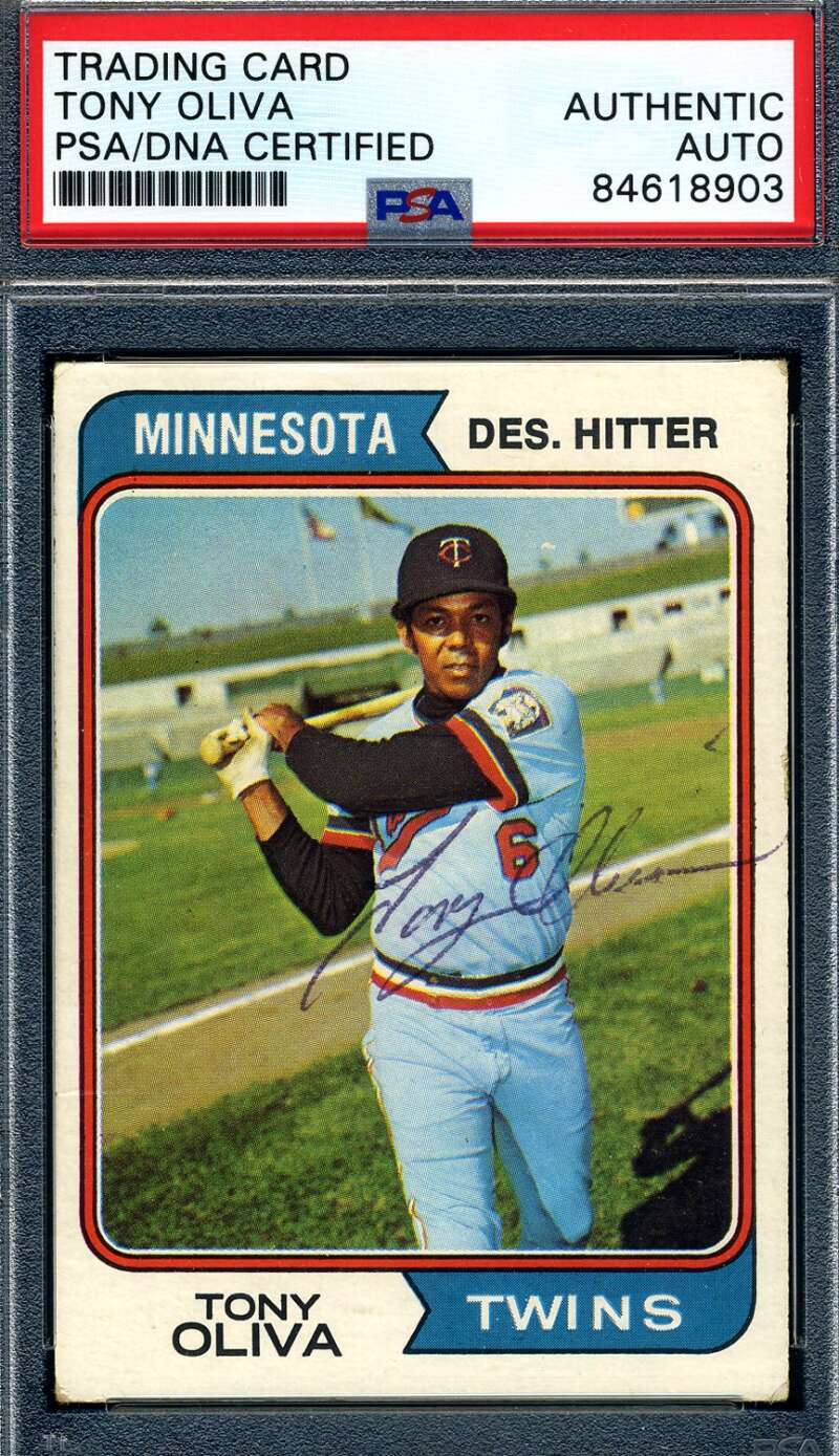 Tony Oliva PSA DNA Signed 1974 Topps Autograph