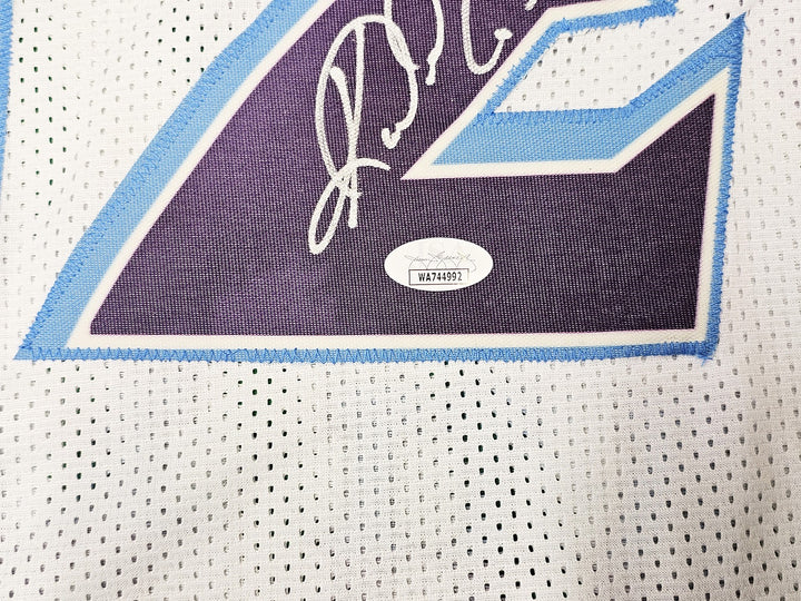 Utah Jazz Karl Malone Autographed Signed White Jersey JSA