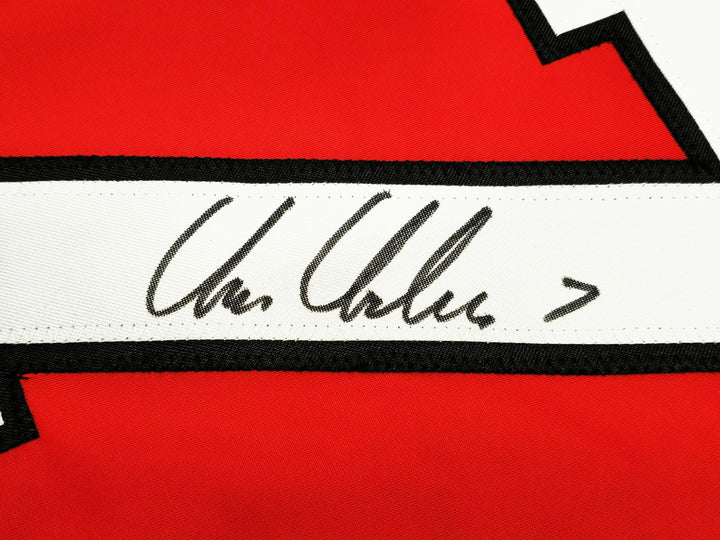 Chicago Blackhawks Chris Chelios Autographed Signed Red Jersey Beckett Witness