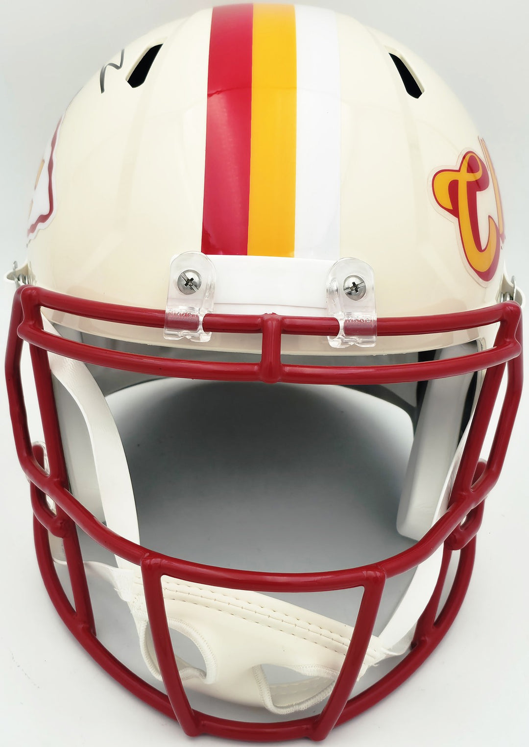 Kenneth Walker III Auto Chiefs Cream Full Sz Retro Speed Rep Helmet Beckett Wit