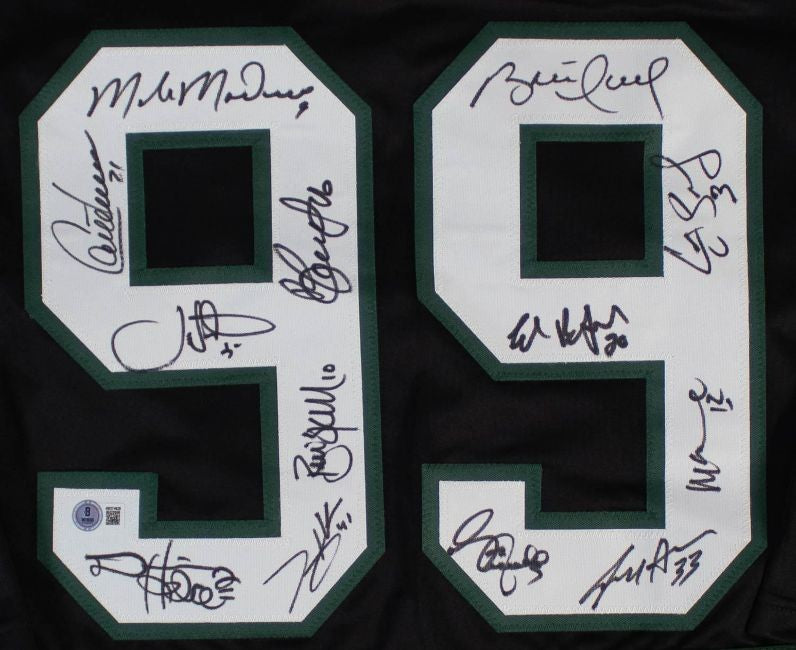 1999 Dallas Stars Team (13) Signed Black Champions Hockey Jersey BAS