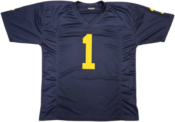 Michigan Wolverines Anthony Carter Autographed Signed Blue Jersey JSA