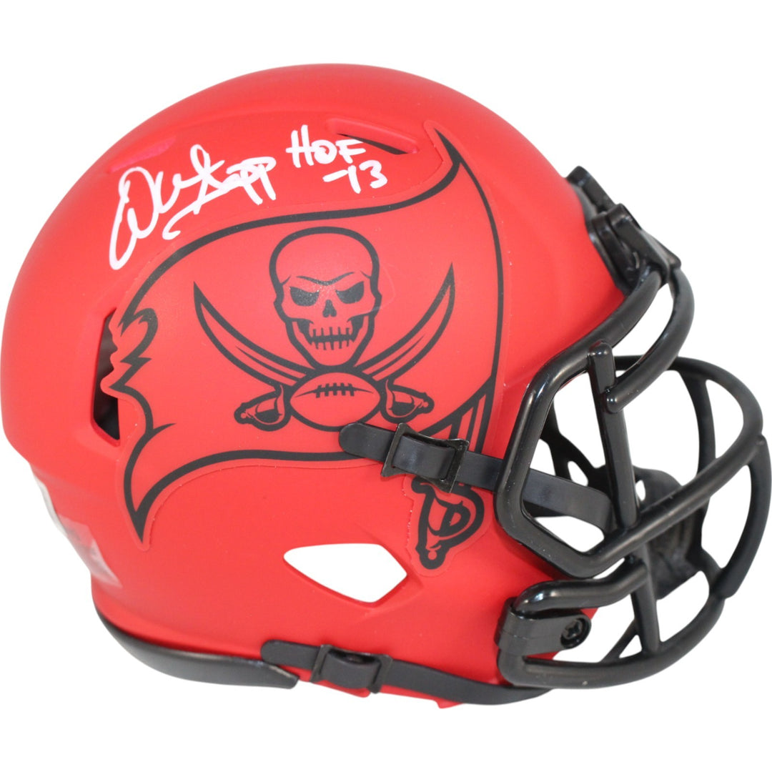 Warren Sapp Autographed Tampa Bay Buccaneers Rave Mini Helmet HOF Beckett 50191