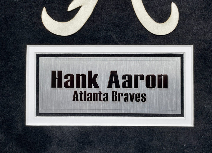 Hank Aaron Autographed Atlanta Braves 8x10 Photo Collage Framed JSA COA Signed