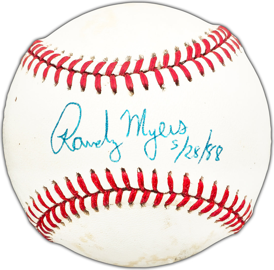 Randy Myers Autographed Signed NL Baseball Mets, Reds "5/28/88" Beckett #BK44377
