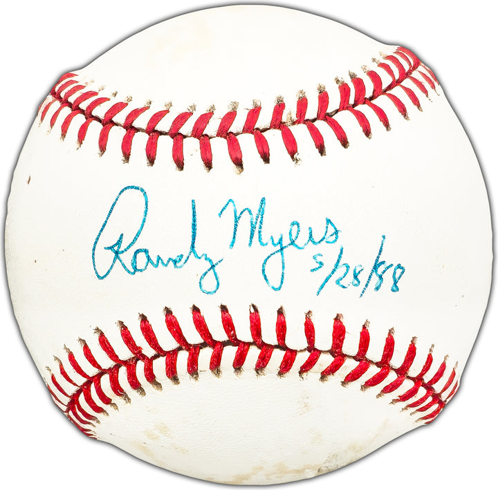 Randy Myers Autographed Signed NL Baseball Mets, Reds "5/28/88" Beckett #BK44377