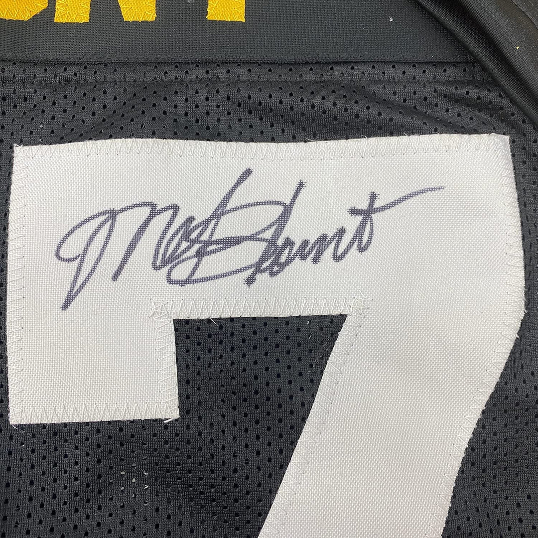 Framed Autographed/Signed Mel Blount 35x39 Pittsburgh Black Jersey JSA COA