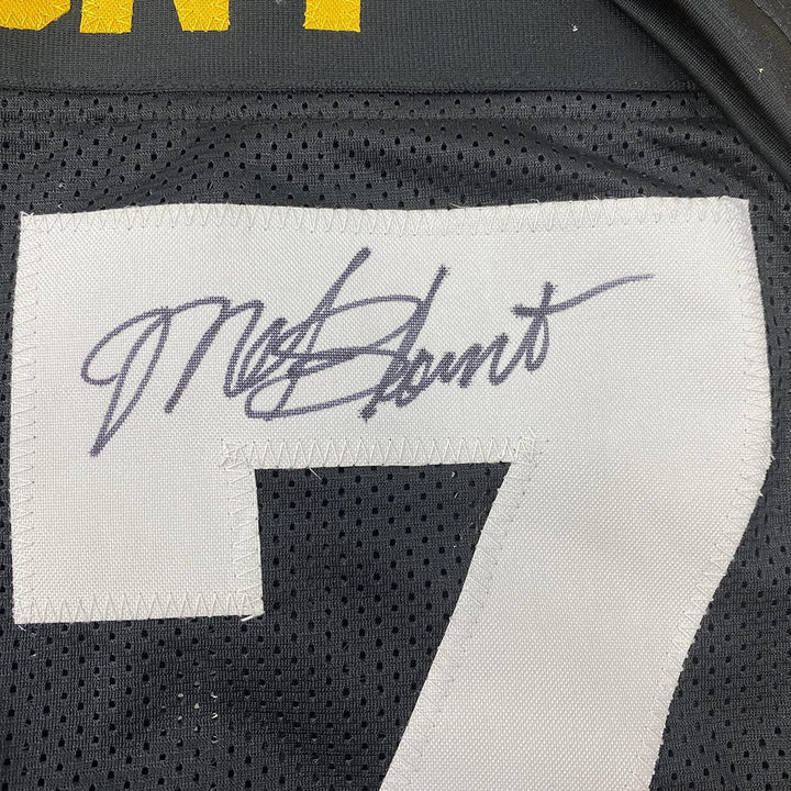 Framed Autographed/Signed Mel Blount 35x39 Pittsburgh Black Jersey JSA COA