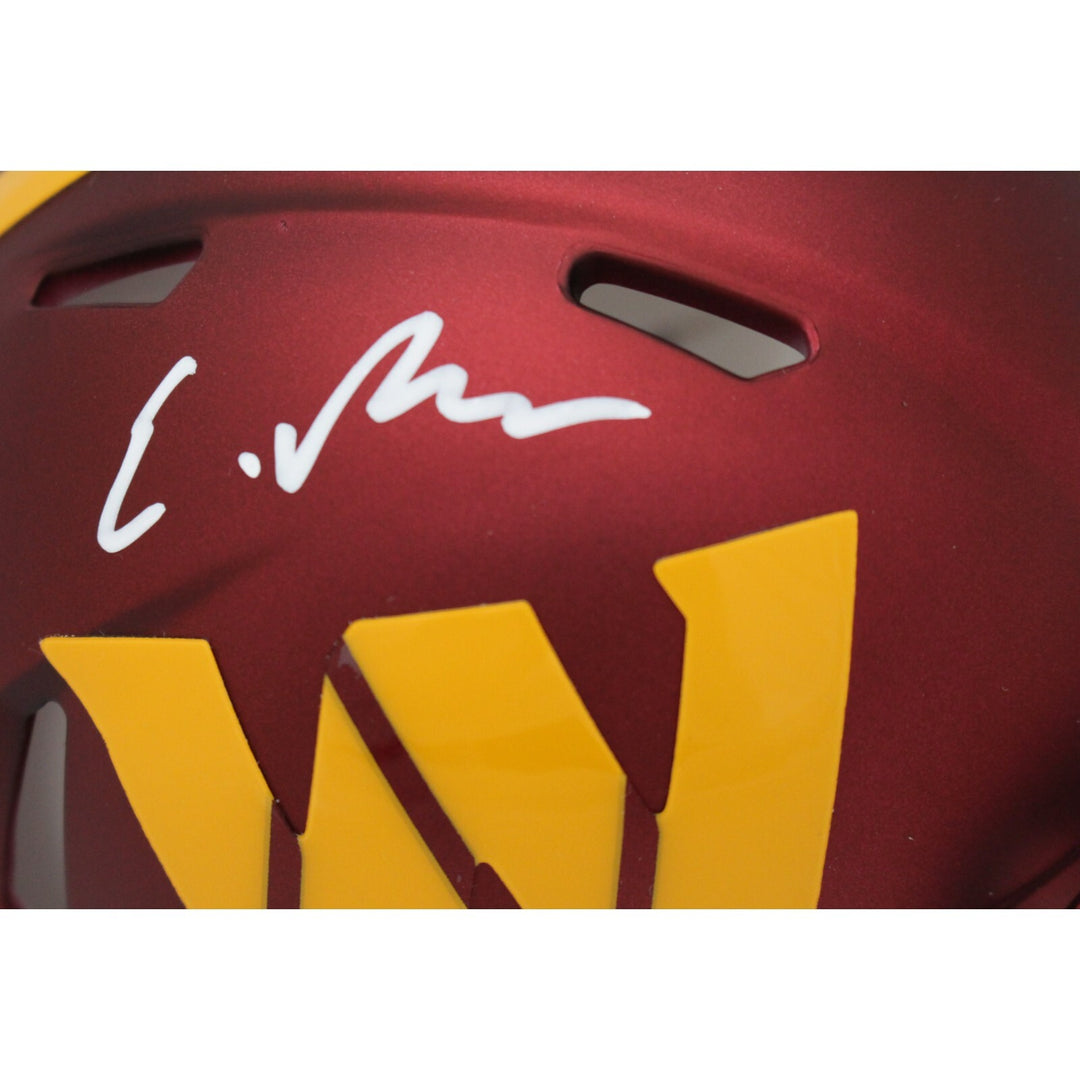 Emmanuel Forbes Signed Washington Commanders Mini Helmet Beckett 44422