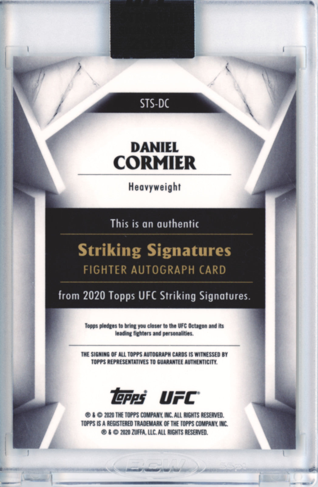 2020 Topps Striking Signatures Daniel Cormier Red Autograph #D/8 RARE DC