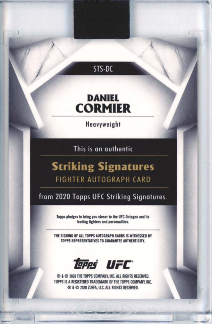 2020 Topps Striking Signatures Daniel Cormier Red Autograph #D/8 RARE DC