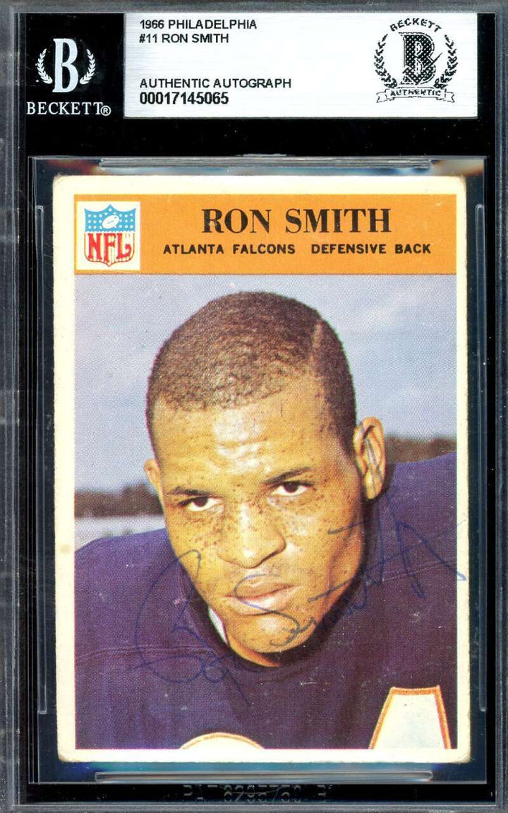 Ron Smith Beckett BAS Signed 1966 Philadelphia Gum Rookie Autograph