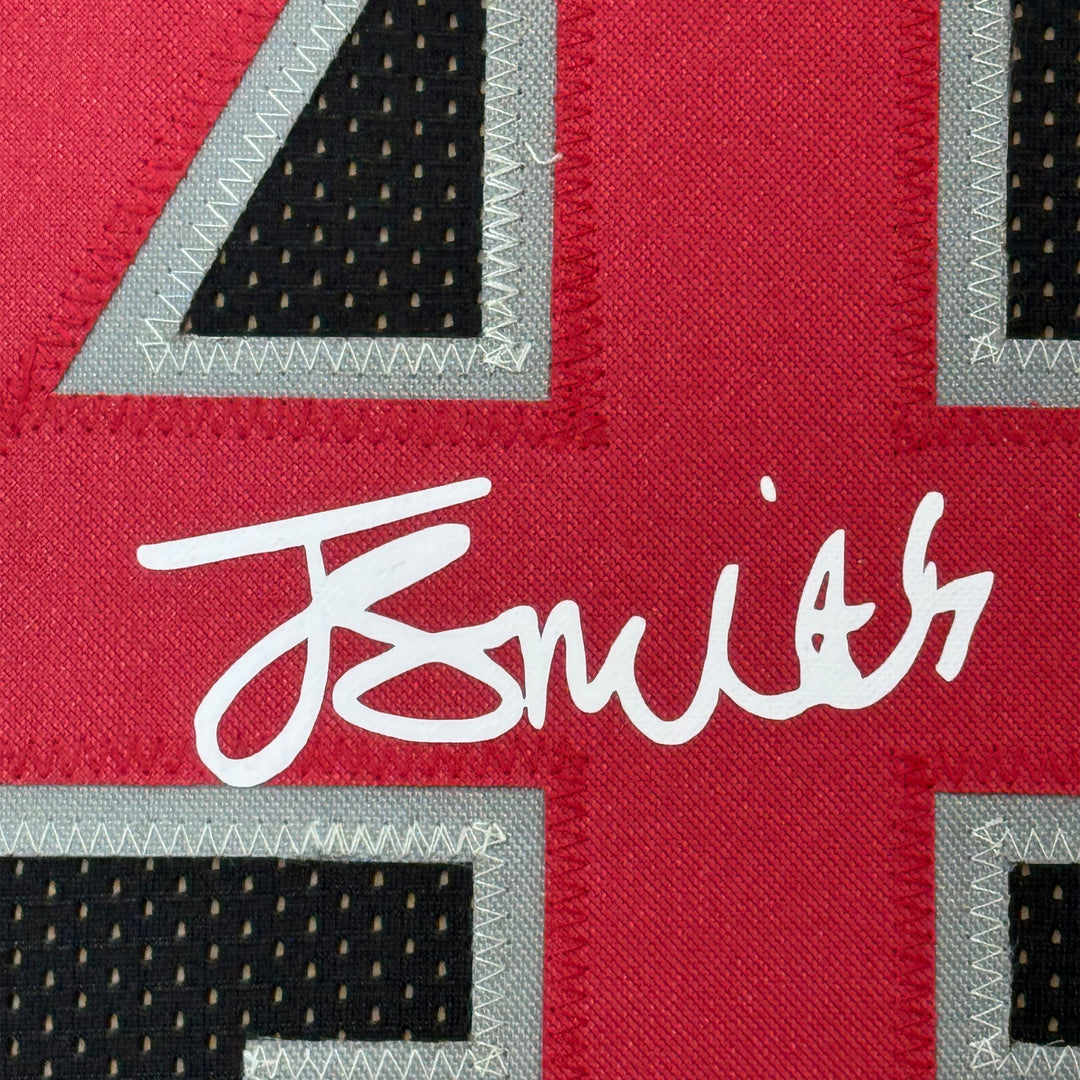 Framed Facsimile Autographed Jeremiah Smith 35x39 Reprint Laser Auto Jersey