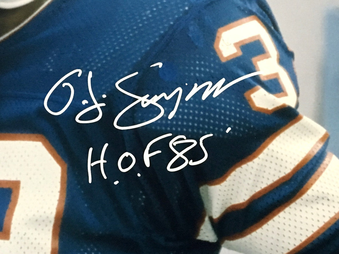 O.j Simpson Buffalo Bills signed 16x20 photo framed Hof 85 Mint Auto OJ JSA COA