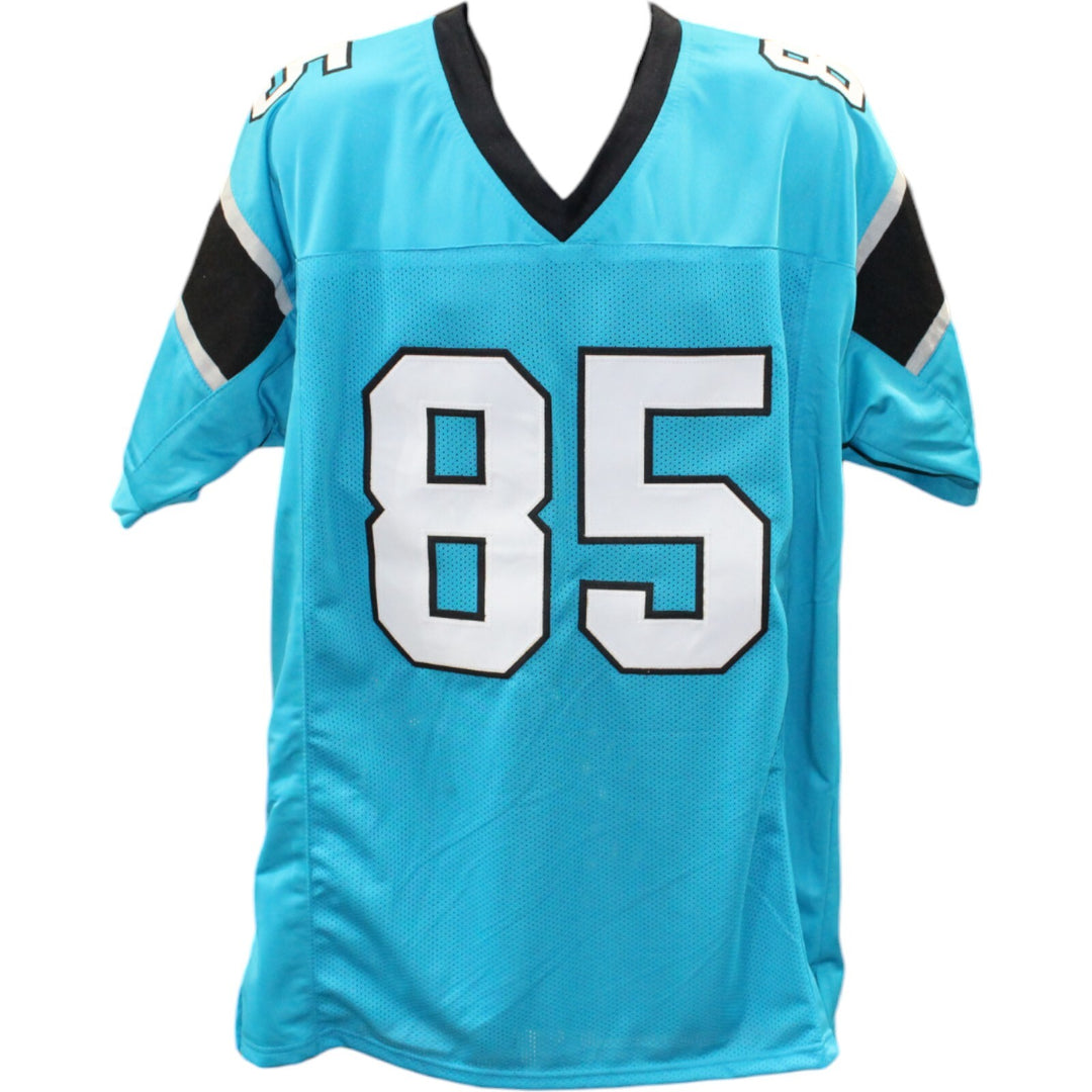 Ja'Tavion Sanders Autographed/Signed Pro Style Blue XL Jersey Beckett 48427