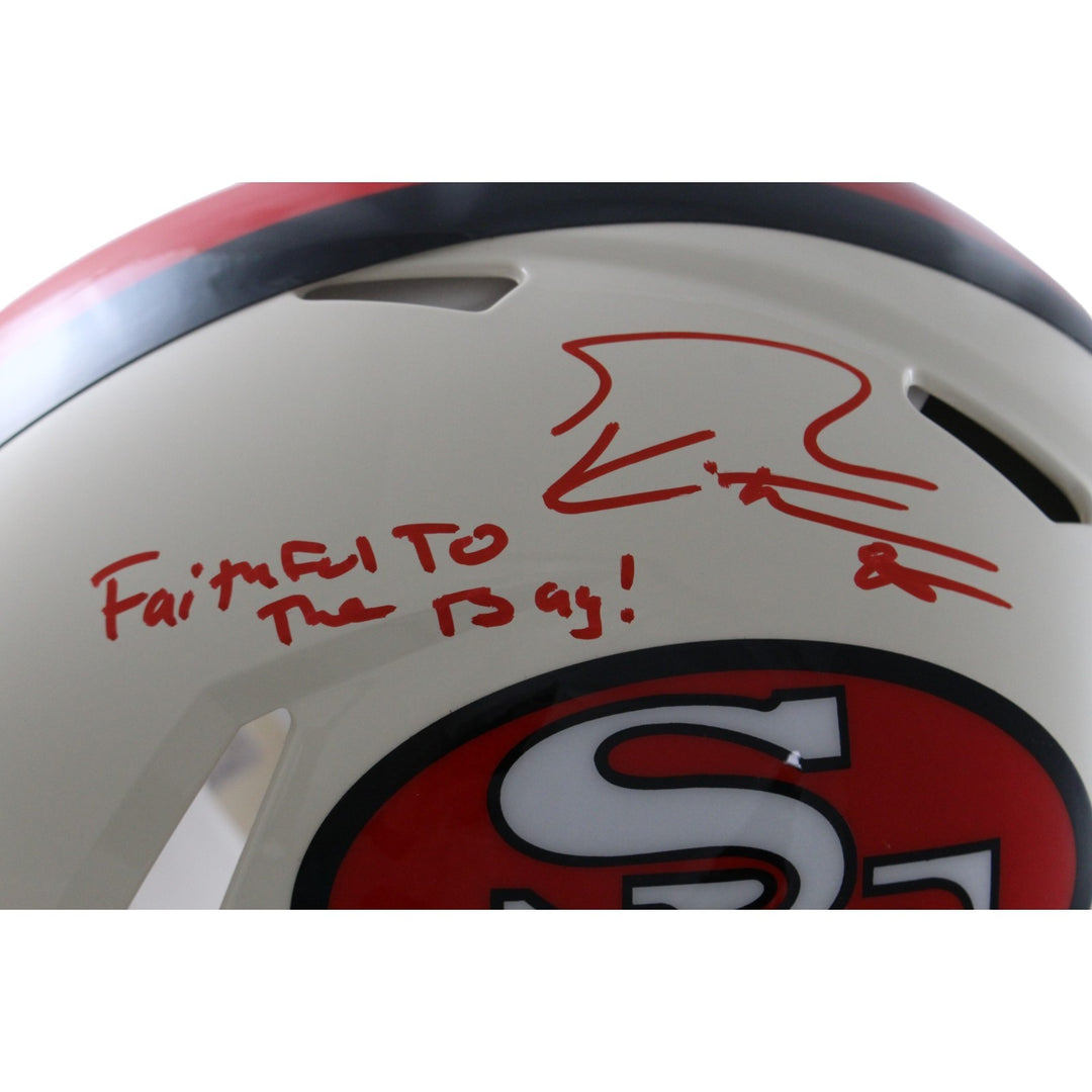 George Kittle Signed San Francisco 49ers Pro Retro Helmet Bay Faithful BAS 55472