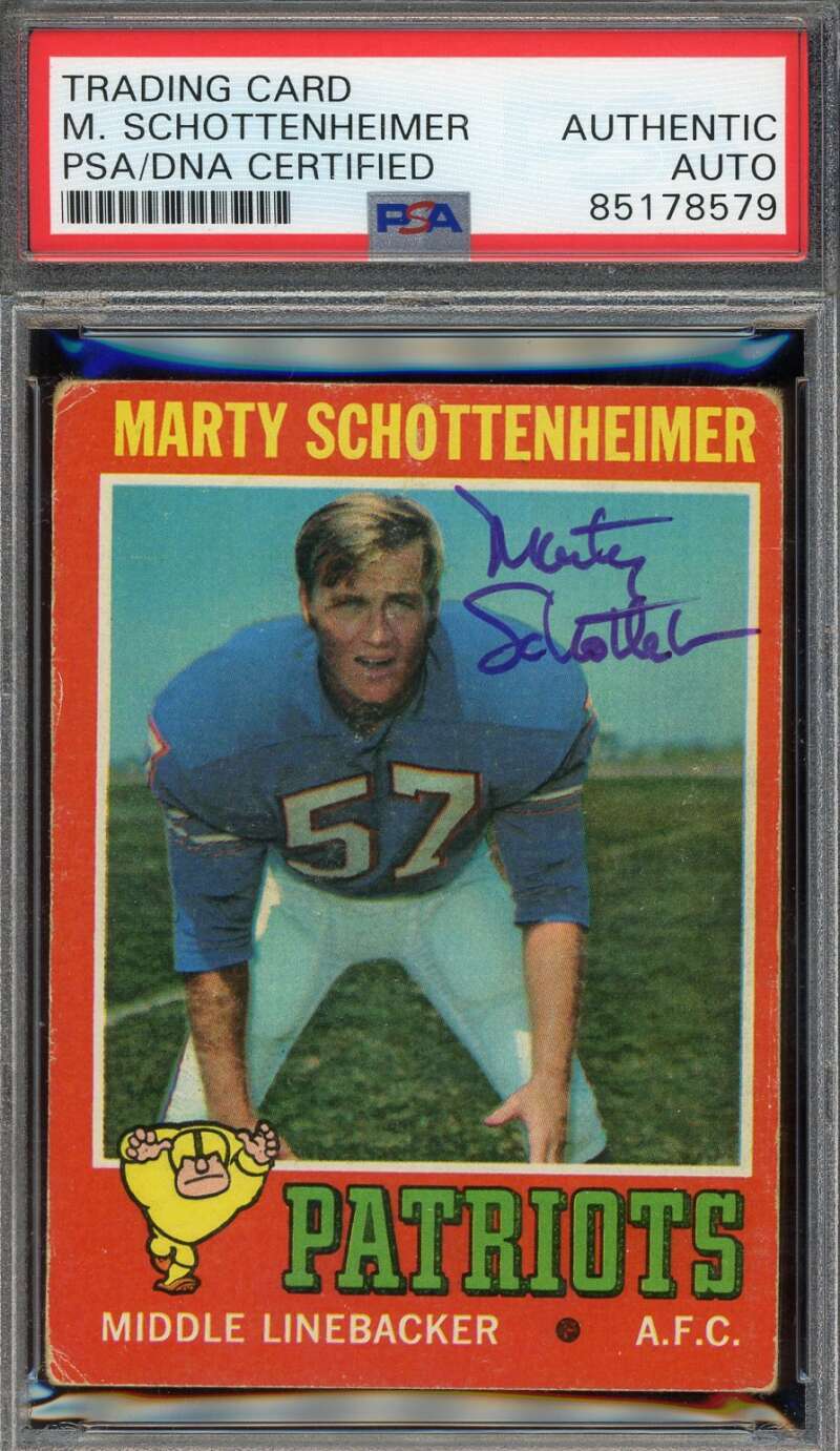 Marty Schottenheimer PSA DNA Signed 1971 Topps Rookie Autograph