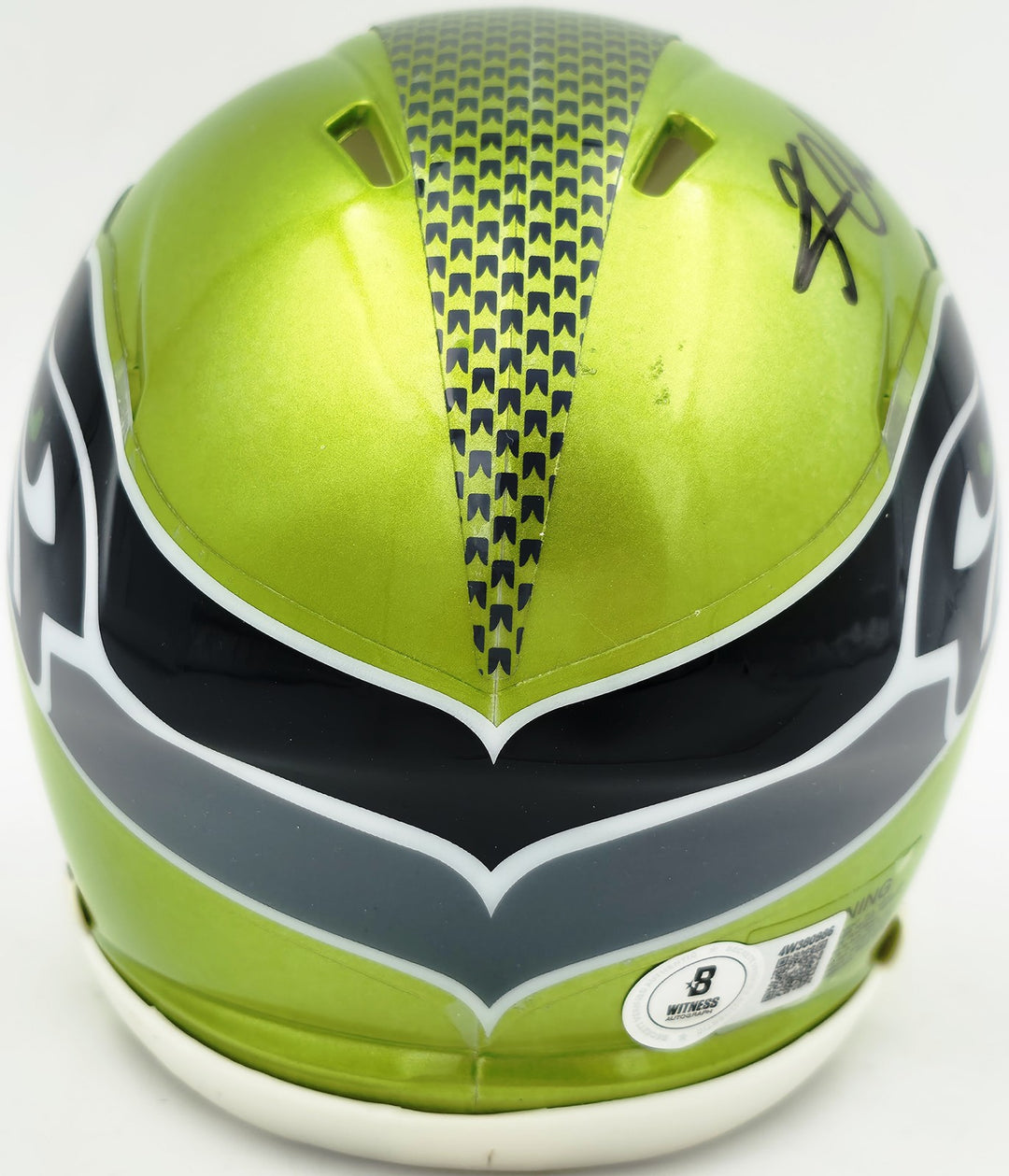 Kam Chancellor Signed Seahawks Flash Green Speed Mini Helmet Beckett Witness